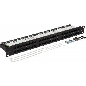 Патч-панель TWT 48 портов, UTP, кат.5E, 1U